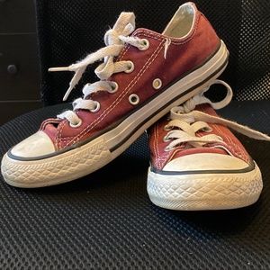 Converse Red Low Top Chuck Taylors Kids shoes